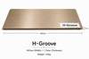 Champagne Gold H-Groove SPC Hollow Wall Panel Waterproof Decorative Interior Wall Board