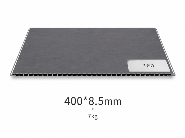 Gray SPC Hollow Wall Panel 400x8.5mm Waterproof Interior Decorative Panel