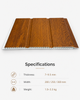 Dark walnut wood grain PVC ceiling and wall panel with decorative surface and lightweight hollow structure