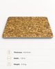 Warm gold carbon crystal wall panel with terrazzo texture, angled view showing the decorative surface and panel thickness