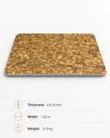 Warm gold carbon crystal wall panel with terrazzo texture, angled view showing the decorative surface and panel thickness