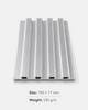 Silver Metallic WPC Grille Panel 150×17mm interior decorative fluted wall cladding for modern projects