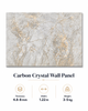 Luxury white marble carbon crystal wall panel with gold veins for interior walls