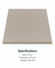Taupe anti-collision plate wall protection panel, 1.22 m wide, 6–9 mm thick, smooth decorative finish