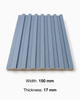 Light Blue WPC Grille Wall Panel Waterproof Decorative Cladding
