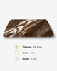 Brown Marble Carbon Crystal Wall Panel with Smooth Surface for Interior Decoration