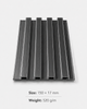 Black Metallic WPC Grille Panel 150×17mm modern fluted wall panel for interior decoration