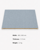 Blue gray PVC wall panel with linen texture, lightweight waterproof panel for modern interior wall cladding.