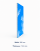 Side view Sky Series PVC Ceiling Panel showing hollow core structure and cloud pattern