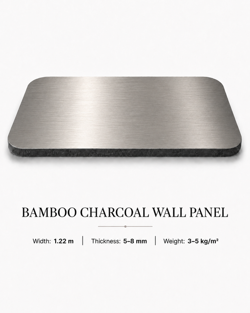 Brushed champagne titanium bamboo charcoal wall panel for modern interior decoration