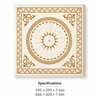 Golden PVC Square Ceiling Panel Luxury Decorative Ceiling Tile