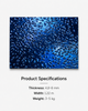 Blue Water Ripple Carbon Crystal Wall Panel with glossy metallic embossed texture for interior wall cladding