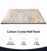 White gold carbon crystal wall panel with glossy marble surface for home wall decor