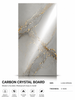 Grey Marble Carbon Crystal Board Wall Panel with Gold Veins Waterproof Interior Decorative Panel