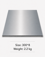 Silver metallic PVC ceiling panel, waterproof lightweight decorative ceiling board for modern interior ceilings