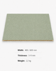 Sage green PVC wall panel, textured decorative wall cladding, hollow core and moisture resistant design.