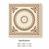 Brown PVC Square Ceiling Panel Decorative Interior Ceiling Tile