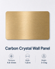 Front view of gold metallic brushed carbon crystal wall panel for modern interior wall decoration
