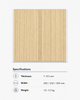 Front view of light oak wood grain PVC ceiling and wall panel for modern interior decoration