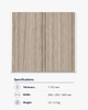 Front view of gray oak wood grain PVC ceiling and wall panel for modern wall and ceiling decoration