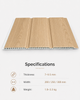 Light oak wood grain PVC ceiling and wall panel with lightweight hollow core for modern interior decoration