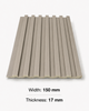 Beige WPC Grille Wall Panel Decorative Indoor Wall Board