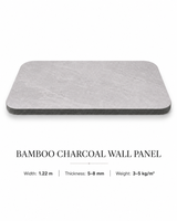 Carbon Crystal Wall Panel with light gray stone texture, 1.22 m width, 5–8 mm thickness, suitable for modern interior wall decoration