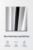 Front view of Mirror Surface Carbon Crystal Wall Panel with smooth reflective surface and premium design