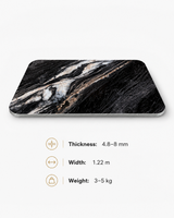 Black Marble Carbon Crystal Wall Panel with 4.8-8mm Thickness and 1.22m Width