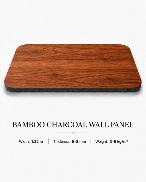 Reddish Teak Wood Grain Carbon Crystal Wall Panel for Interior Decoration