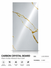 White Gold Marble Carbon Crystal Board Waterproof Decorative Interior Wall Panel