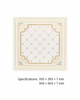 Champagne Gold PVC Square Ceiling Tile Luxury Decorative Waterproof Ceiling Panel