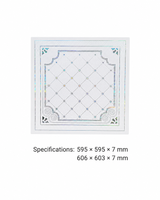 PVC Square Ceiling Panel Silver White Decorative Ceiling Tile Waterproof Interior Ceiling Board