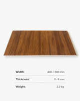 Brown Wood Grain PVC Wall Panel 400/600mm waterproof decorative interior wall cladding