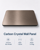 Bronze metallic brushed carbon crystal wall panel with elegant texture and dark panel core