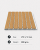 Natural wood grain Bamboo-Wood Fiber Acoustic Slat Panel 210×12mm for modern interior wall decoration