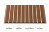 Brown Wood Grain PVC Ceiling Panel Multi Track Decorative Wall Panel 10 Lines 300x8mm