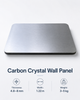 Silver metallic brushed carbon crystal wall panel with modern metal finish and visible thickness