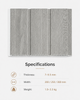 Front view of gray wood grain PVC ceiling wall panel with realistic timber texture and interlocking edges
