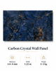 Carbon crystal wall panel with blue marble design and product specifications