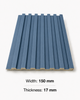 Blue WPC Grille Wall Panel Modern Interior Wall Cladding