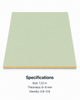 Sage green anti-collision plate wall protection panel, 1.22 m size, 6–9 mm thickness, smooth decorative finish