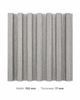 Gray Wood Grain Grille Wall Panel Decorative Fluted Interior Panel 150x17mm
