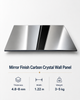 Mirror Surface Carbon Crystal Wall Panel with high gloss reflective finish for modern interior wall decoration