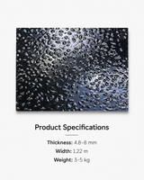 Black Water Ripple Carbon Crystal Wall Panel with glossy metallic texture for modern interior decoration