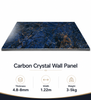 Blue marble carbon crystal wall panel with gold texture for interior decoration