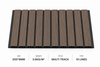 Gray Wood Grain PVC Ceiling Panel Multi Track 10 Lines Decorative Wall Panel 300x8mm