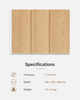 Front view of light oak wood grain PVC wall and ceiling panel for residential and commercial interiors