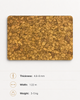 Front view of warm gold carbon crystal wall panel featuring a premium natural stone and terrazzo-style surface texture