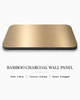 Brushed gold bamboo charcoal wall panel with metallic surface for luxury interior wall cladding